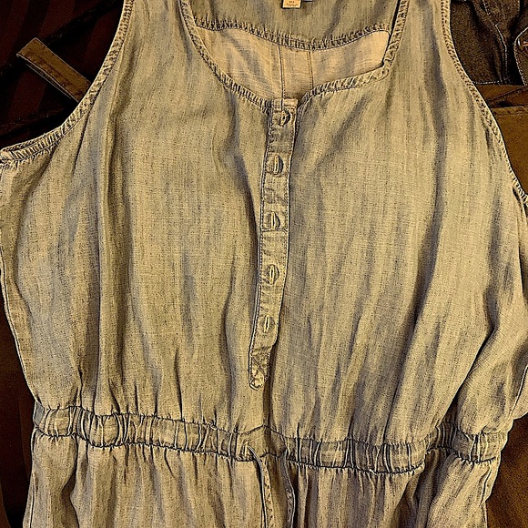 Denim women’s sleeveless romper - Picture 5 of 9